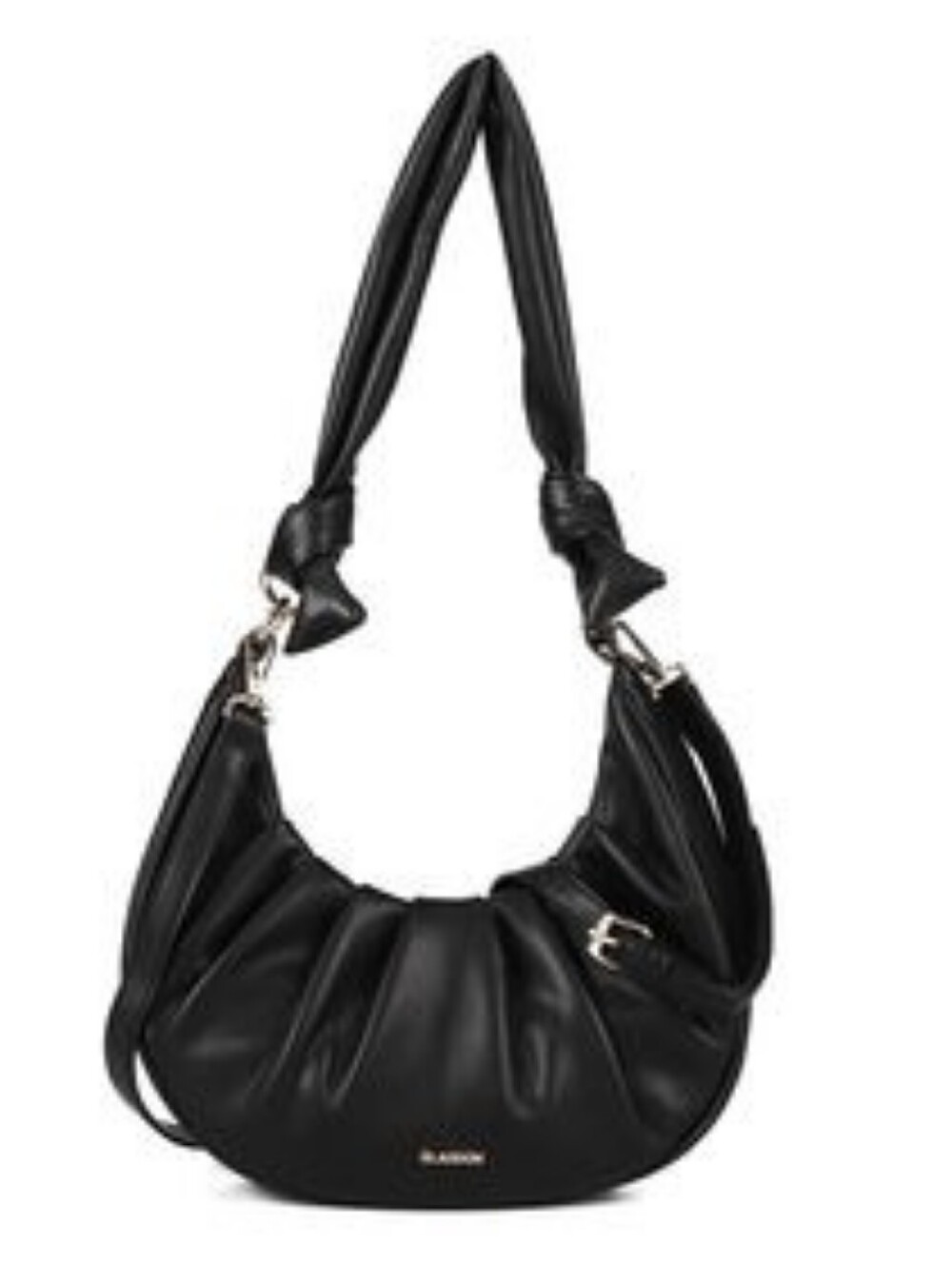 Moda International Black Gathered Shoulder Bag